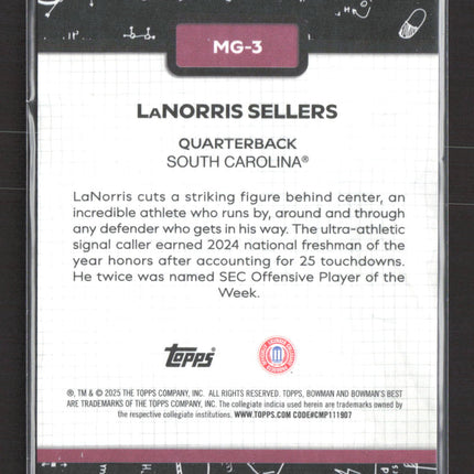 2025 Topps Making the Grade LaNorris Sellers #MG-3 Gold /50