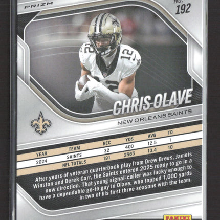 2025 Panini Prizm Chris Olave #192 Snakeskin