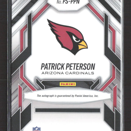 2026 Panini Prizm Black Prolific Signatures Patrick Peterson #PS-PPN Auto