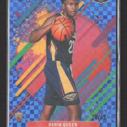 2026 Topps Finest Derik Queen #213 Blue Checkerboard RC 28/49