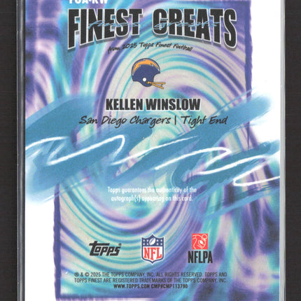 2025 Topps Finest Finest Greats Kellen Winslow #FGA-KW 26/50 Auto