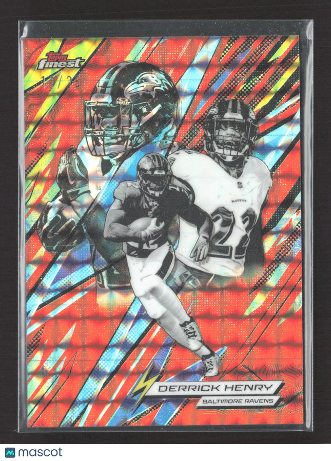 2025 Topps Finest Power Kings Derrick Henry #PK-1 Orange Refractor /25