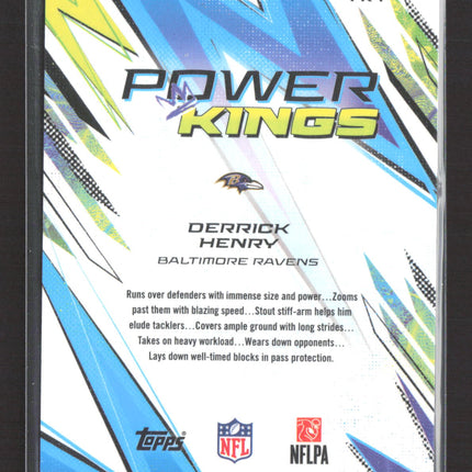 2025 Topps Finest Power Kings Derrick Henry #PK-1 Orange Refractor /25