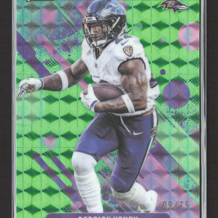 2025 Topps Finest Derrick Henry #70 Green X-Fractor 09/75