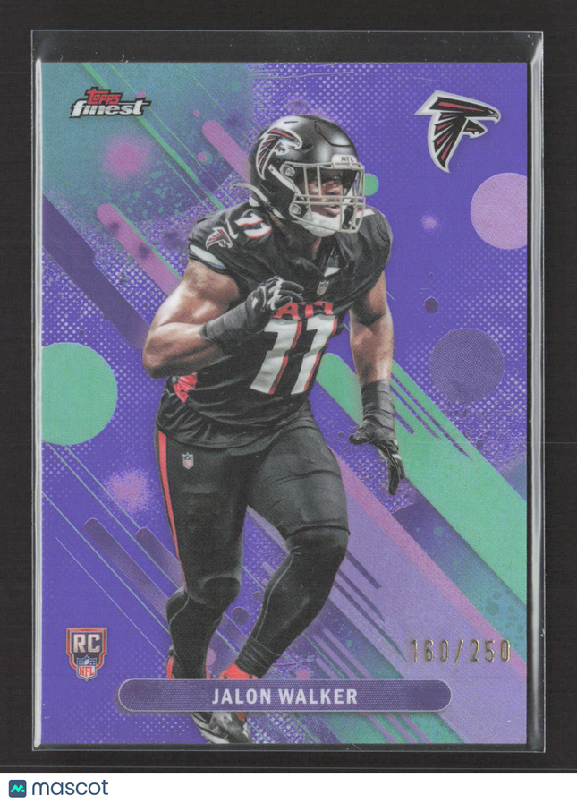 2025 Topps Finest Jalon Walker #41 Purple Refractor RC 160/250
