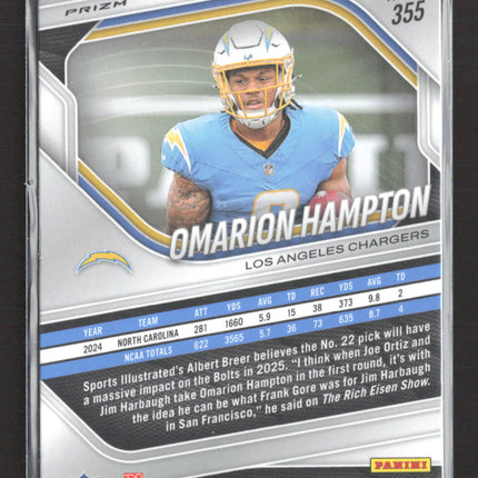 2025 Panini Prizm Omarion Hampton #355 RC Silver