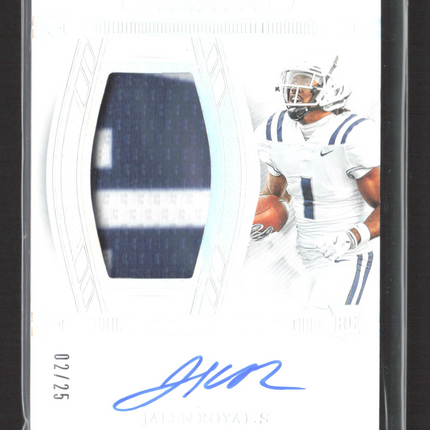2025 Panini Flawless Collegiate Jalen Royals #RPAV-JRS 02/25 Patch Auto