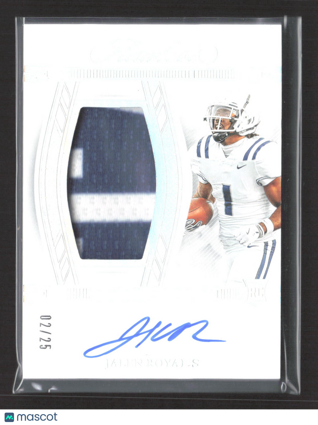 2025 Panini Flawless Collegiate Jalen Royals #RPAV-JRS 02/25 Patch Auto