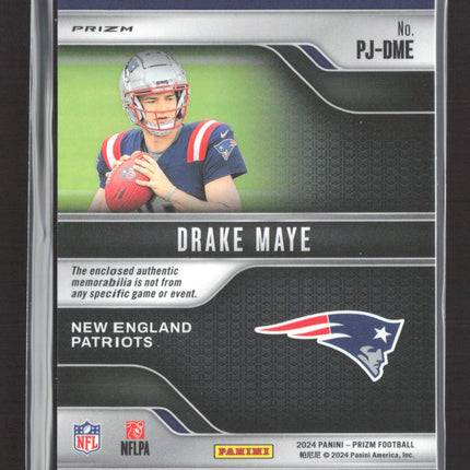 2024 Panini Prizm Premier Jerseys Drake Maye #PJ-DME Pink RC Jersey