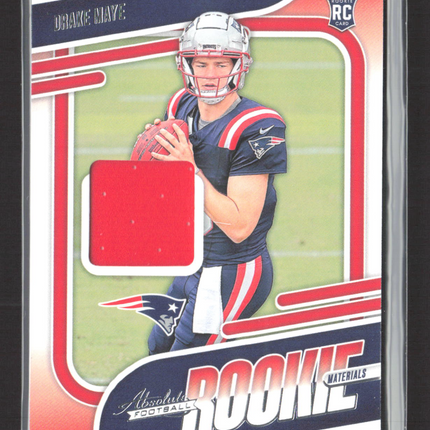 2024 Panini Absolute Football Drake Maye #ARM-DME RC Rookie Materials Jersey