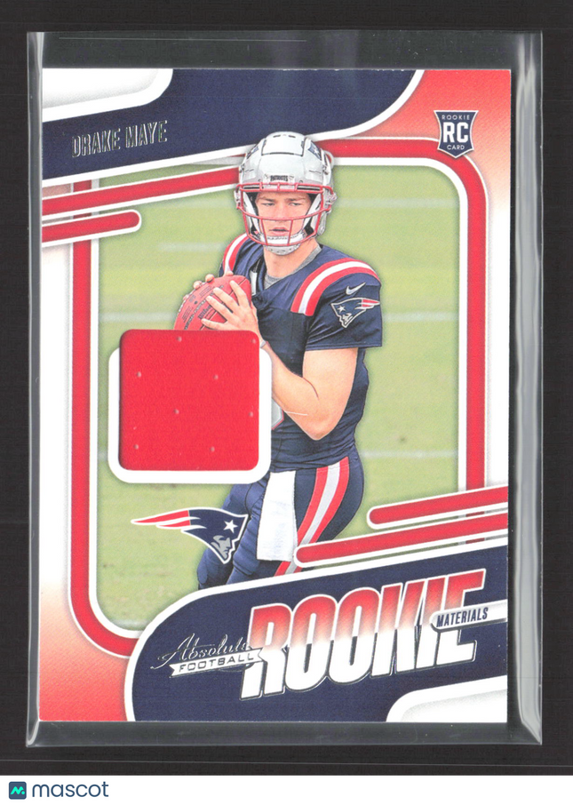 2024 Panini Absolute Football Drake Maye #ARM-DME RC Rookie Materials Jersey