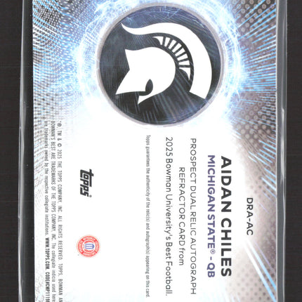 2025 Topps Bowman University Best Aidan Chiles #DRA-AC Refractor Jersey Auto