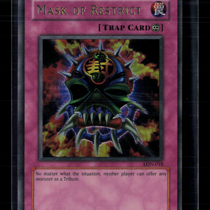 Yu-Gi-Oh! Mask of Restrict Labyrinth of Nightmare Ultra Rare • LON-018 Unlimited