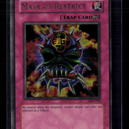 Yu-Gi-Oh! Mask of Restrict Labyrinth of Nightmare Ultra Rare • LON-018 Unlimited