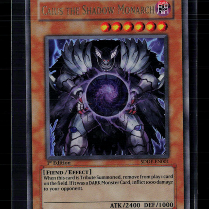 Yu-Gi-Oh! Caius the Shadow Monarch SD The Dark Emperor UR SDDE-EN001 1st Edition