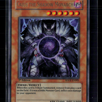 Yu-Gi-Oh! Caius the Shadow Monarch SD The Dark Emperor UR SDDE-EN001 1st Edition