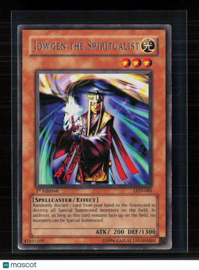 Yu-Gi-Oh! Jowgen the Spiritualist Labyrinth of Nightmare R LON-061 1st Edition