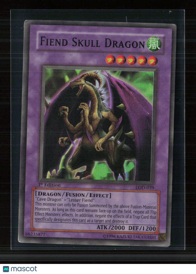 Yu-Gi-Oh! Fiend Skull Dragon Legacy of Darkness Super Rare • LOD-039 1st Edition