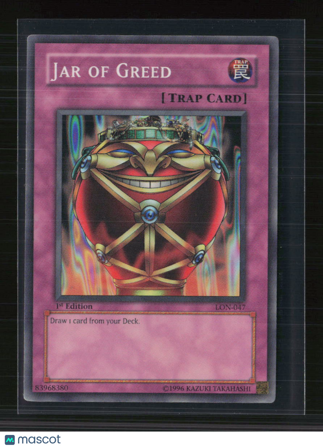 Yu-Gi-Oh! Jar of Greed Labyrinth of Nightmare Super Rare • LON-047 1st Edition