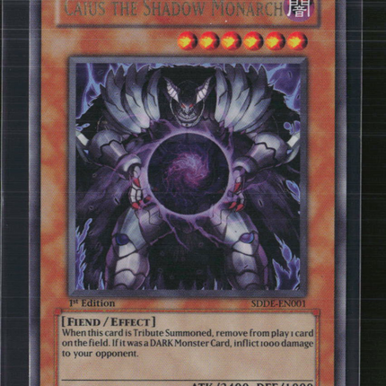Yu-Gi-Oh! Caius the Shadow Monarch SD The Dark Emperor UR SDDE-EN001 1st Edition