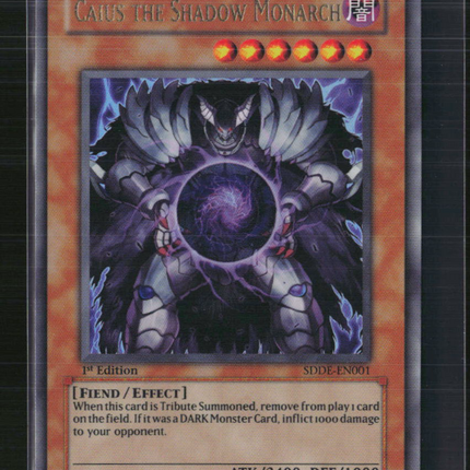 Yu-Gi-Oh! Caius the Shadow Monarch SD The Dark Emperor UR SDDE-EN001 1st Edition