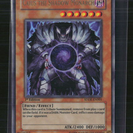 Yu-Gi-Oh! Caius the Shadow Monarch SD The Dark Emperor UR SDDE-EN001 1st Edition