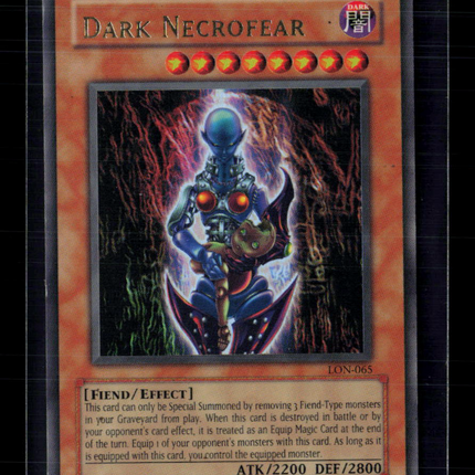 Yu-Gi-Oh! Dark Necrofear Labyrinth of Nightmare Ultra Rare • LON-065 Unlimited