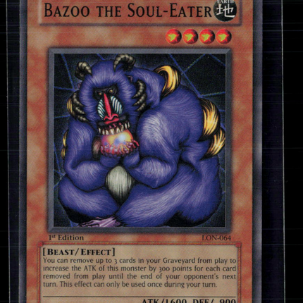 Yu-Gi-Oh! Bazoo the Soul-Eater Labyrinth of Nightmare SR LON-064 1st Edition