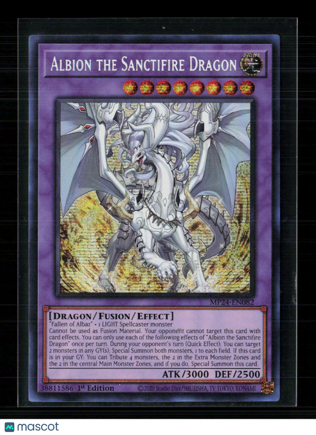 Yu-Gi-Oh! Albion the Sanctifire Dragon 25th SR MP24-EN082 1st Edition