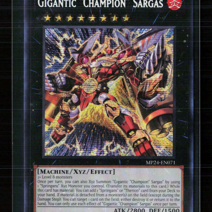 Yu-Gi-Oh! Gigantic "Champion" Sargas 25th SR MP24-EN071 1st Edition