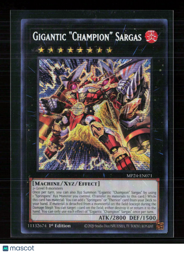 Yu-Gi-Oh! Gigantic "Champion" Sargas 25th SR MP24-EN071 1st Edition