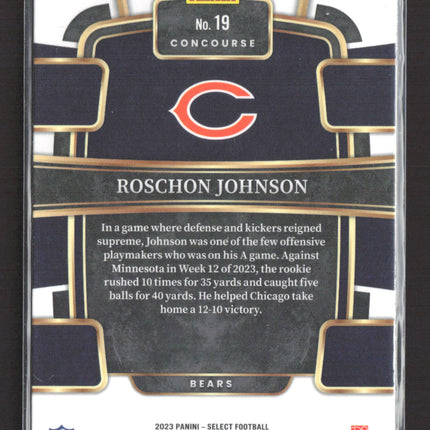 2024 Panini Select Football Concourse Roschon Johnson #19 RC