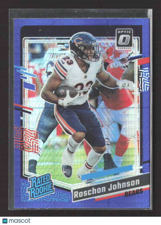 2023 Panini Donruss Optic Roschon Johnson #217 Blue Hyper
