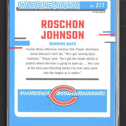 2023 Panini Donruss Optic Roschon Johnson #217 Blue Hyper