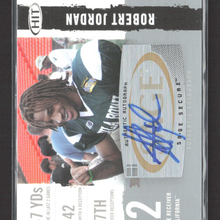 2008 SAGE HIT Robert Jordan #A45 Auto