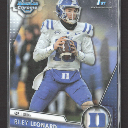 2023 Bowman Chrome University Riley Leonard #6 1st Bowman