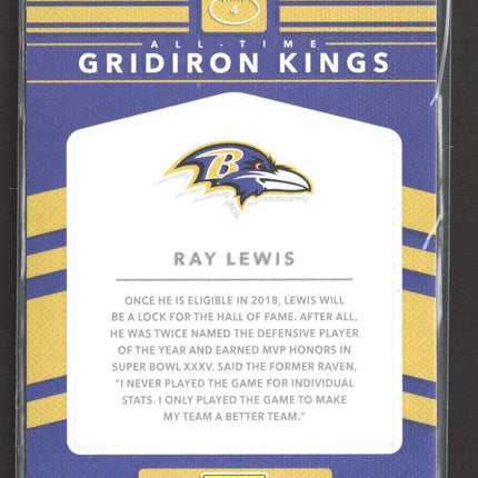 2017 Panini Donruss All-Time Gridiron Kings Ray Lewis #4