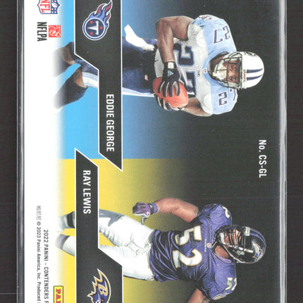 2023 Panini Contenders Football Eddie George Ray Lewis #CS-GL
