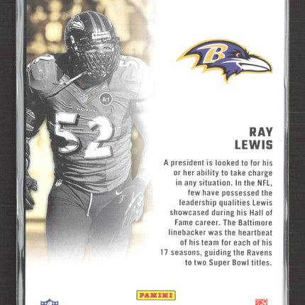 2022 Panini Zenith Football Class President Ray Lewis #CP-1996