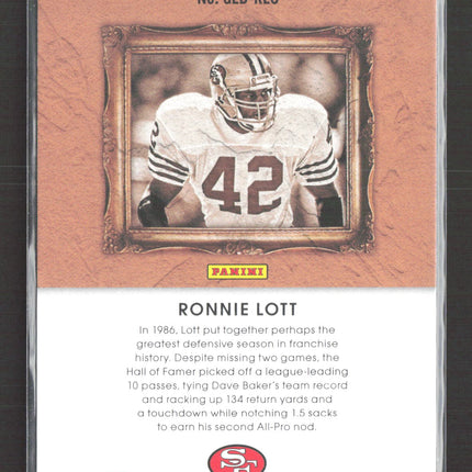 2022 Panini Contenders Gladiators Ronnie Lott #GLD-RLO