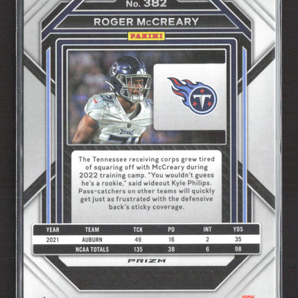 2023 Panini Prizm Roger McCreary #382 Disco RC
