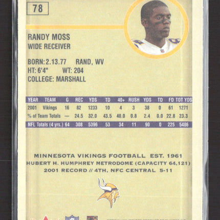 2002 Fleer Authentix Randy Moss #78