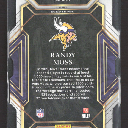 2022 Panini Select Prizm Club Level Randy Moss #237