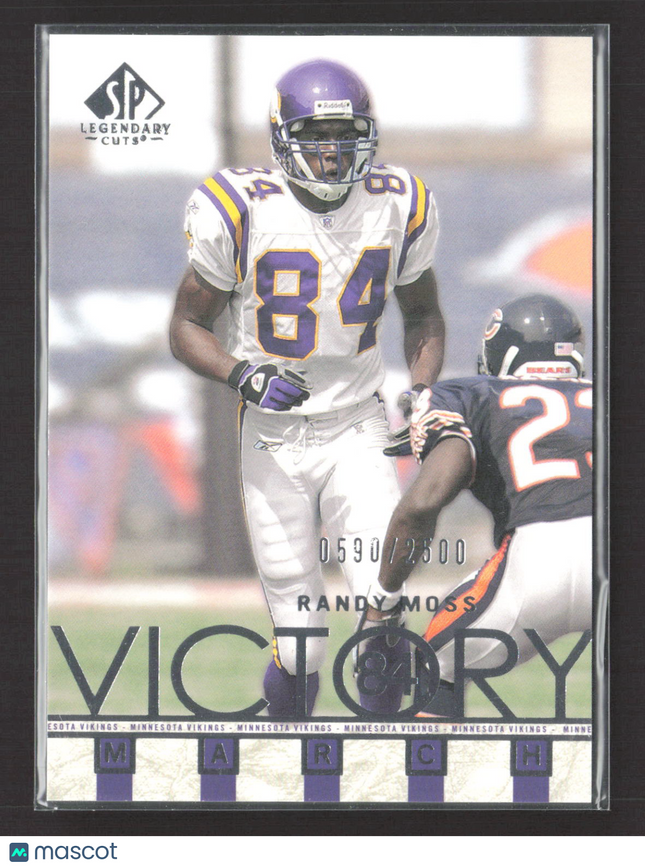 2002 Upper Deck SP Legendary Cuts Victory March Randy Moss #95 0590/2500
