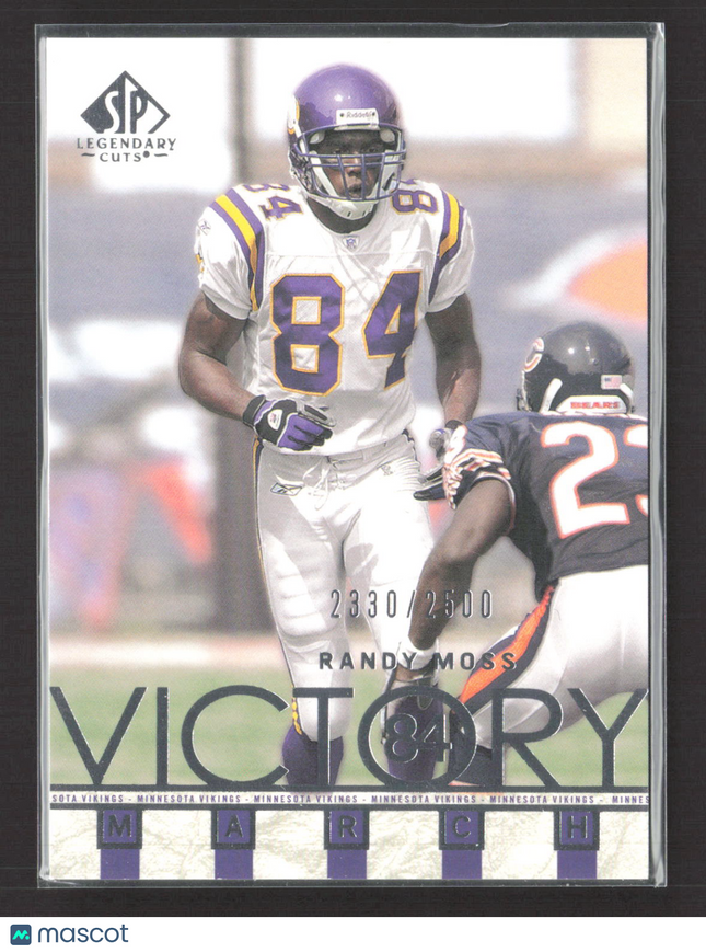 2002 Upper Deck SP Legendary Cuts Victory March Randy Moss #95 2330/2500