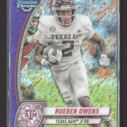 2024 Bowman Chrome University Rueben Owens #76 Purple