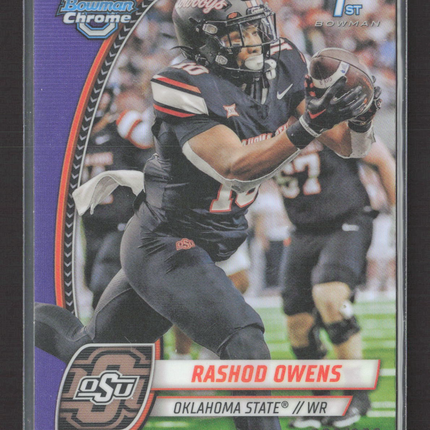 2024 Bowman Chrome University Rashod Owens #151 Purple Refractor /399
