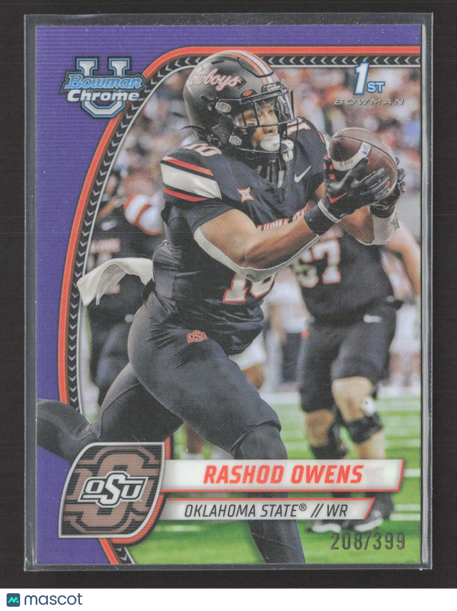 2024 Bowman Chrome University Rashod Owens #151 Purple Refractor /399
