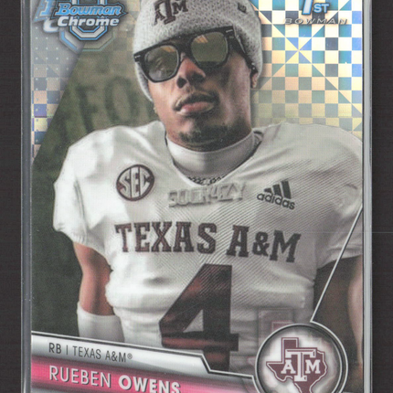 2023 Bowman Chrome University Rueben Owens #166 X-Fractor 1st Bowman
