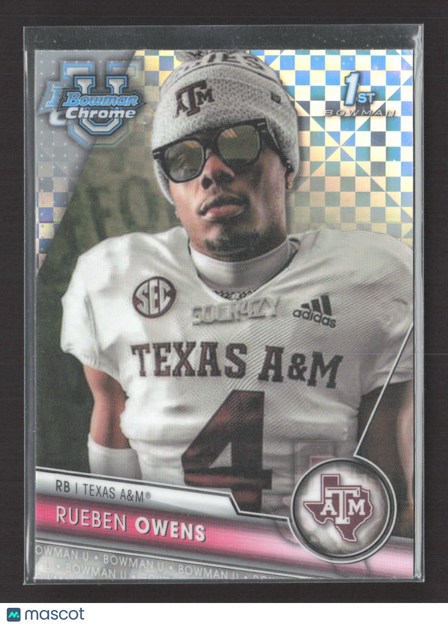 2023 Bowman Chrome University Rueben Owens #166 X-Fractor 1st Bowman